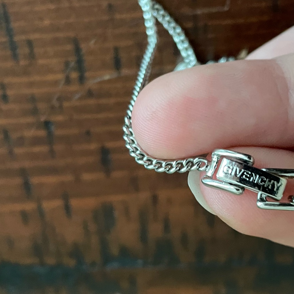 Givenchy Silver Toned Adjustable Necklace ~ - image 7